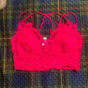 Large bright pink Zenana bralette